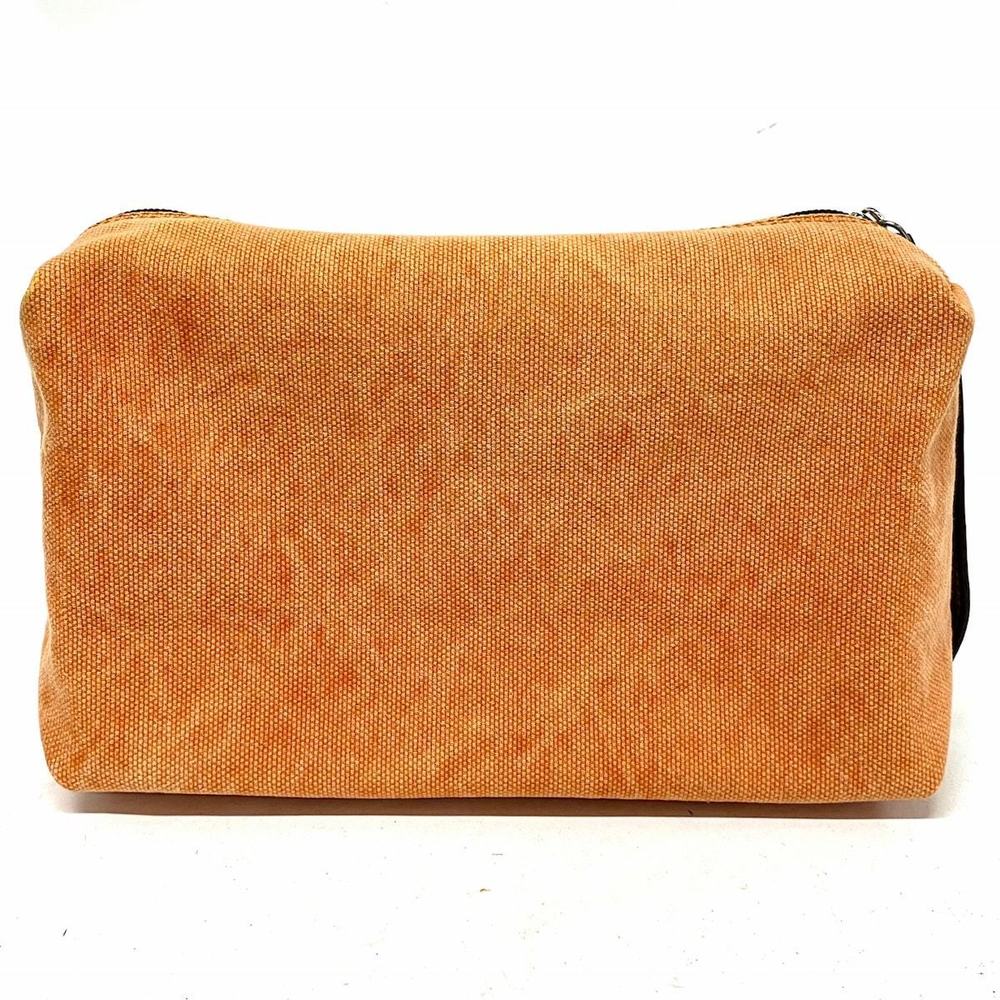 Salvatore Ferragamo Canvas Pouch Orange